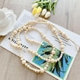 thumbnail image 3 of 2PCS Christmas Tree Garland Wooden Beaded Garland Farmhouse Home Decor Rustic Country Natural Holiday Boho Decorations Wall Hanging Prayer Beads, 3 of 16