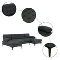 thumbnail image 6 of UBesGoo Convertible Sectional Sofa Couch, 4 Seat Sofa Set for Living Room U-Shaped 110" Dark Gray, 6 of 10