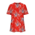 thumbnail image 4 of Fiudx Camisetas para Mujer Top de Primavera/Verano de Manga Corta Informal de Moda con Cuello Redondo para Mujer, 4 of 4