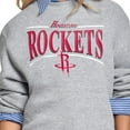 thumbnail image 3 of Women's Starter Gray Houston Rockets Arch Stripe Fleece Crewneck Sweatshirt, 3 of 3