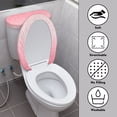 thumbnail image 3 of HELLHERO Fashion for Household, Universal Polyester Fabric Bathroom Toilet Lid Cover Set, Stretch, Soft, 2 Pack, Capybara with Sakura, Capybara and Heart, 3 of 8