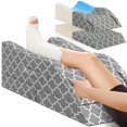 thumbnail image 1 of Almohada para piernas CloudBliss, espuma viscoelástica ajustable y refrescante, color gris, 1 of 7