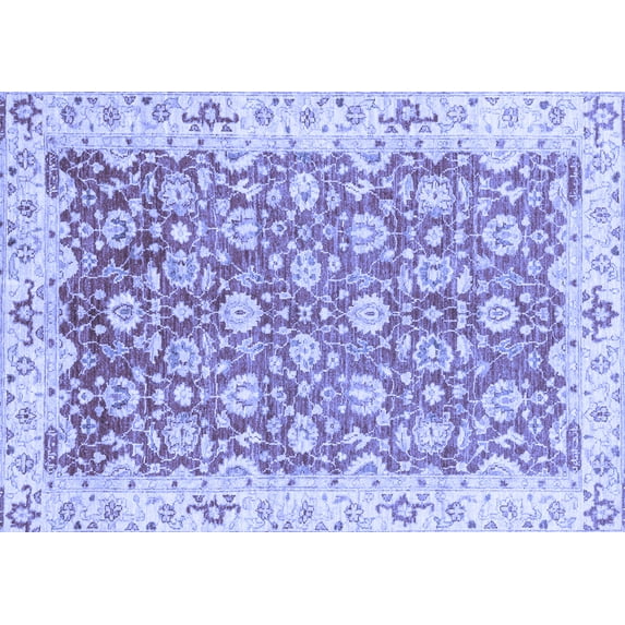 Ahgly Company Indoor Rectangle Oriental Blue Modern Area Rugs, 6' x 9'