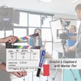 thumbnail image 3 of Lyrlody Acrílico Blapboard Con Accesorios De Superficie De Borrado Seco, Director De Pizarra De Director De Cine Profesional Para La Production De Televisión,, 3 of 7