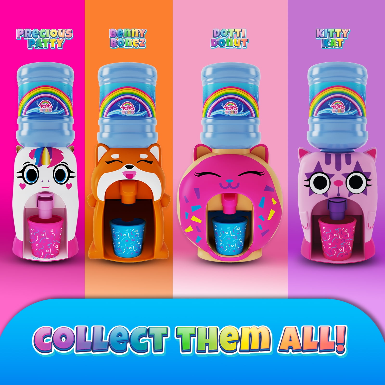 Yoyo World My Miniature Cooler Water Dispenser for Kids, Kitty Kat, Unisex