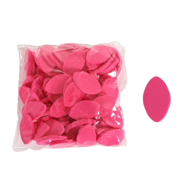 100 esponjas de práctica con forma de ojo para pestañas postizas. Rosa roja