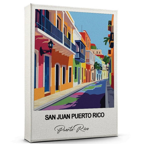 San Juan Puerto Rico Travel Art Canvas – Modern Wall Art Inspired by Puerto Rico Canvas – Great Gift for Travel Lovers – Ready to Hang