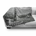 thumbnail image 3 of Antique Soft Flannel Fleece Blanket, Departing from Elba Vintage Engraved Illustration History of France Sails Vessels, Cozy Plush for Indoor and Outdoor Use, 50" x 60", Black Grey, by Ambesonne, 3 of 6