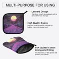 thumbnail image 3 of Yayeee Oven Mitts and Pot Holder Set of 4 Heat Resistant Kitchen Gloves Baking Hot Pad, Black Neon Road, 3 of 5