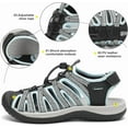 thumbnail image 5 of Rumpra Women's Closed Toe Sandals Water Shoes Hiking Sandals for Beach Activities, 5 of 7