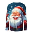thumbnail image 4 of Craaazy Women's Christmas Print Long Sleeve Shirt Gifts, 4 of 5
