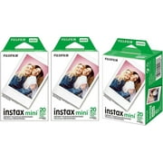 Fujifilm Instax Mini Instant Film White 60 Sheets Color Photo Paper for Fuji Mini 9, Mini 8, Mini 7s, Mini 8+, Mini 70, Mini 90, Share Printer SP-2, SP-1, Polariod 300 Cameras