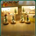 thumbnail image 1 of Mini árbol de Navidad con luz de noche y cubierta de cristal, regalo navideño, decoración para mesita de noche, 1 of 5