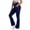 Yoga Leggings Blue, variant on Flare Leggings for Women Crossover High Waist Yoga Pants with Pockets Bootcut Flared Leggings Workout Stretchy Bell Bottom Black XXL