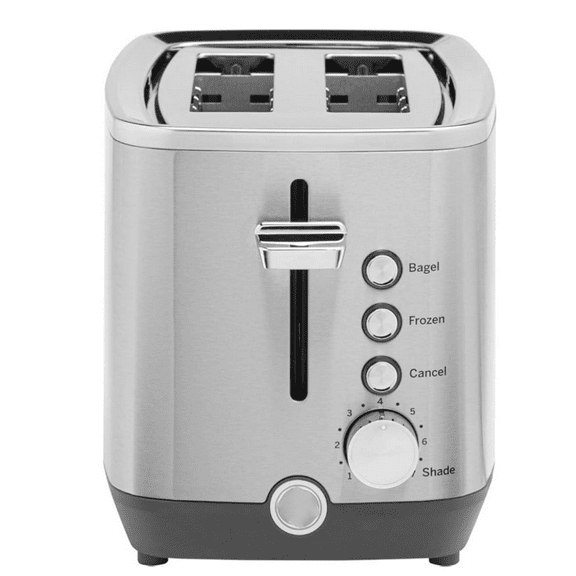 2 Slice Stainless Steel Toaster, Extra Wide Slots for Toasting Bagels, Breads, Waffles & More, 7 Adjustable Shade Settings, Removable Crumb Tray, Countertop Kitchen Essentials, 850 Watts