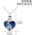 thumbnail image 6 of AOBOCO Heart Cremation Jewelry 925 Sterling Silver with Blue Crystal Urn Necklace for Ashes Jewelry Gift for Women Friend, 6 of 6
