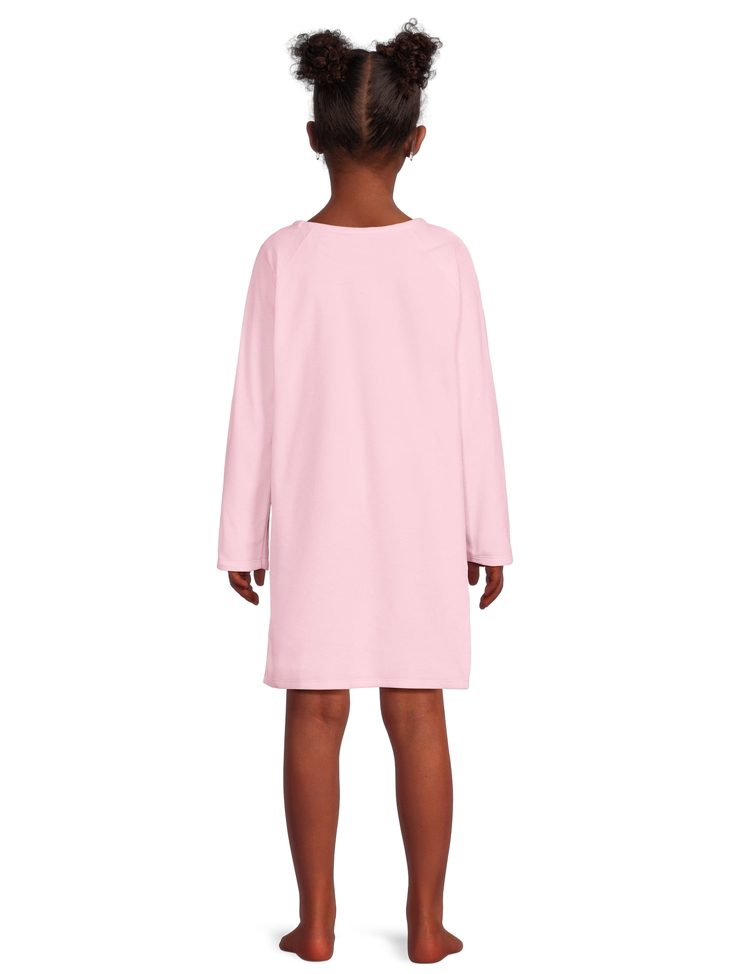 Wonder Nation Girls Long Sleeve Fleece Sleep Gown, Sizes 4-18 & Plus