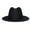 Black, variant on Womens Classic Wide Brim Floppy Panama Hat Belt Buckle Wool Fedora Hat