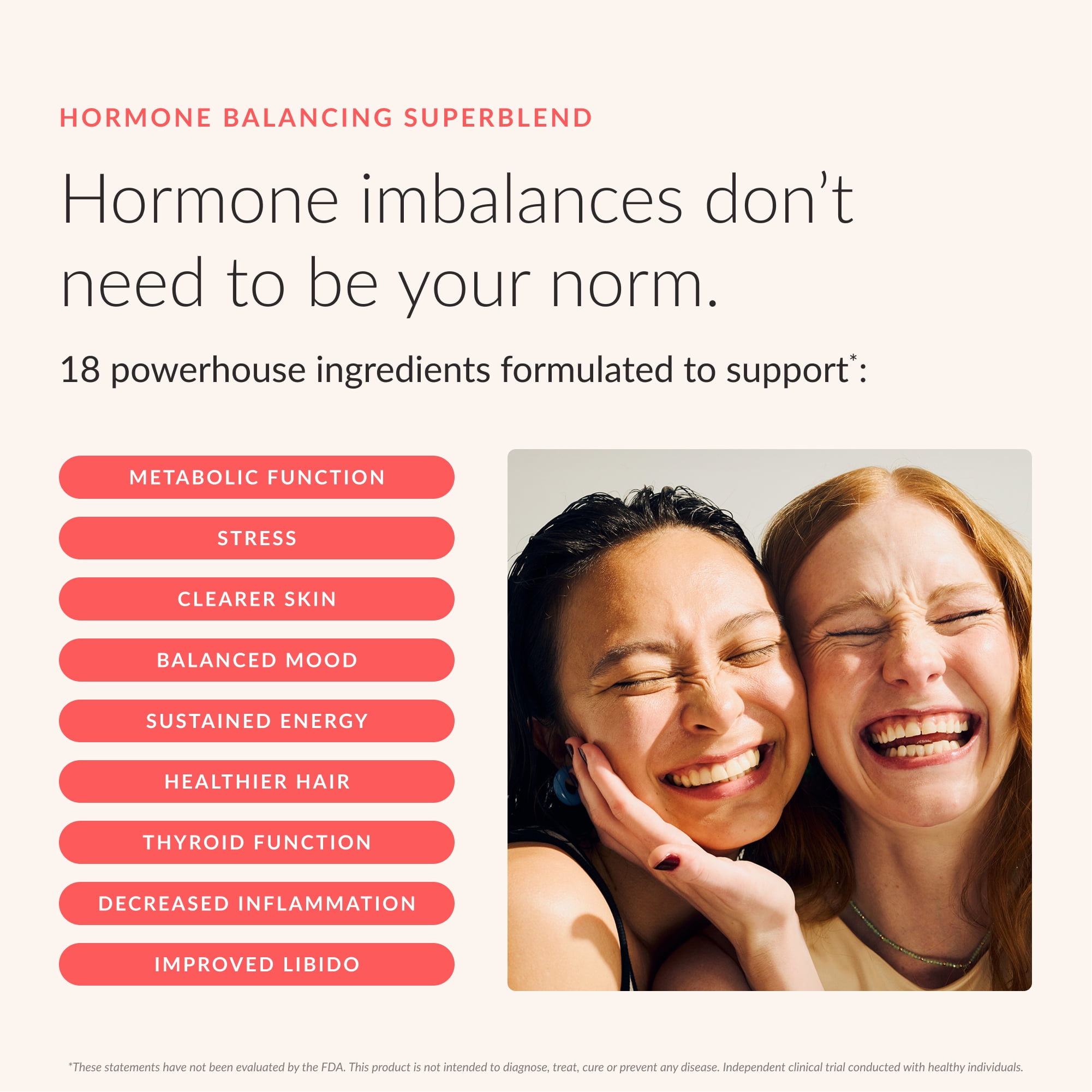 Beam Glow Hormone Balance Supplement for Women I Cortisol Supplement with Magnesium, Ashwagandha & Selenium I PMS Relief Supplement I Perimenopause & PCOS Support