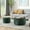 Green + Foam, variant on 25” Round 2-in-1 Storage Ottoman - Light Grey, Multi-Function End Table & Small Seat, No Assembly Required (25”x25”x14.7”)