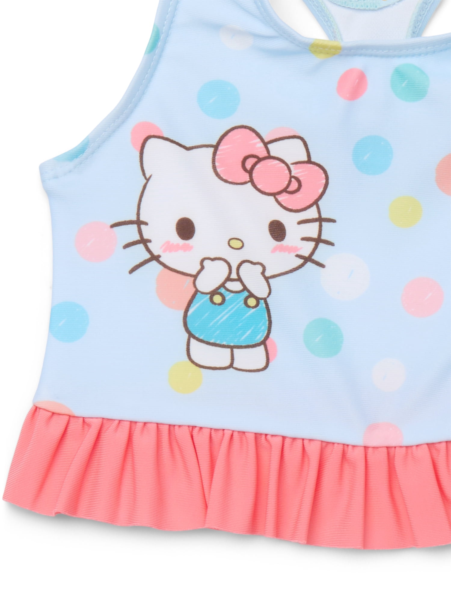 Hello Kitty Toddler Girls Tankini Swimsuit Set with UPF 50+, 2-Piece, Sizes 2T-4T