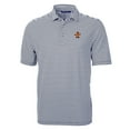 thumbnail image 2 of Men's Cutter & Buck  Navy Syracuse Orange Vault DryTec Virtue Eco Pique Stripe Recycled Polo, 2 of 3