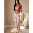 thumbnail image 4 of Pijama De 3 Piezas Mujer Pantalon Short Y Playera A Juego, 4 of 5