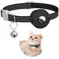 thumbnail image 1 of Collier pour Chat avec AirTag de Sécurité Réfléchissant et Clochette Détachable - Support de Traqueur pour Animal en Nylon Léger, Tour de Cou Ajustable 20-33 cm, Boucle de Sécurité Circulaire, 3 Bandes Réfléchissantes pour une Visibilité Nocturne, Sécuritaire, 1 of 7