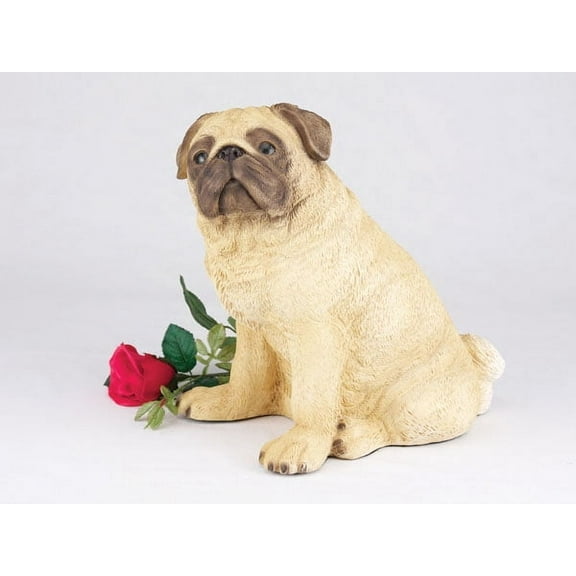 Pug Fawn Cremation Pet Urn for a Dog Memorial in remembrance of your beloved family pet.