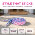 thumbnail image 5 of INSPIRE CHIC Contrasting Flat Gradient Shoelaces, Colorful Heart-Printed Shoelaces for Sneakers 2 Pairs Navy Blue 140cm/55.3", 5 of 6