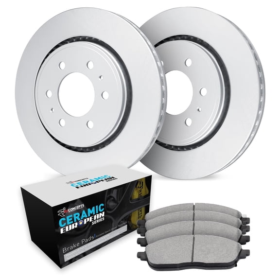 R1 Concepts Carbon Coated Disc Brake Rotor Set with Euro Ceramic Pads WDTN1-46000