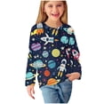 thumbnail image 2 of ZOYOEN Girls Long Sleeve T Shirts- Casual Fashion Crewneck Kids Graphic Tops Multicolor Size 5-6, 2 of 5