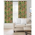 thumbnail image 3 of Blackout Curtains for Bedroom, Palm Tree Tropical Room Darkening Window Drapes for Living Room, Pink Summer Green Botanical Thermal Insulated Grommet Curtains, 52x90 inch, 2 Panels, 3 of 9
