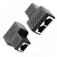 thumbnail image 2 of Baohd 2pcs Internet Cable Splitter Ethernet RJ45 Cable Dual Port Connector Network Cord Splitting Converter, 2 of 7