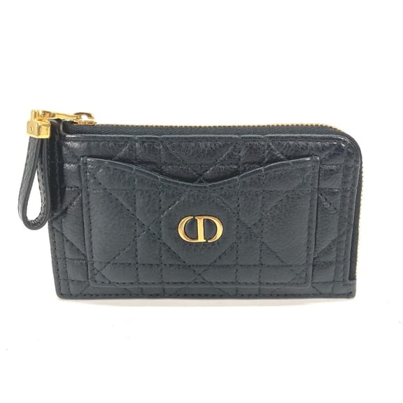 Pre-Owned Christian Dior Dior Caro Cannage S5131UWHC_M900 Cosmos Zip Card Holder with... (Good)