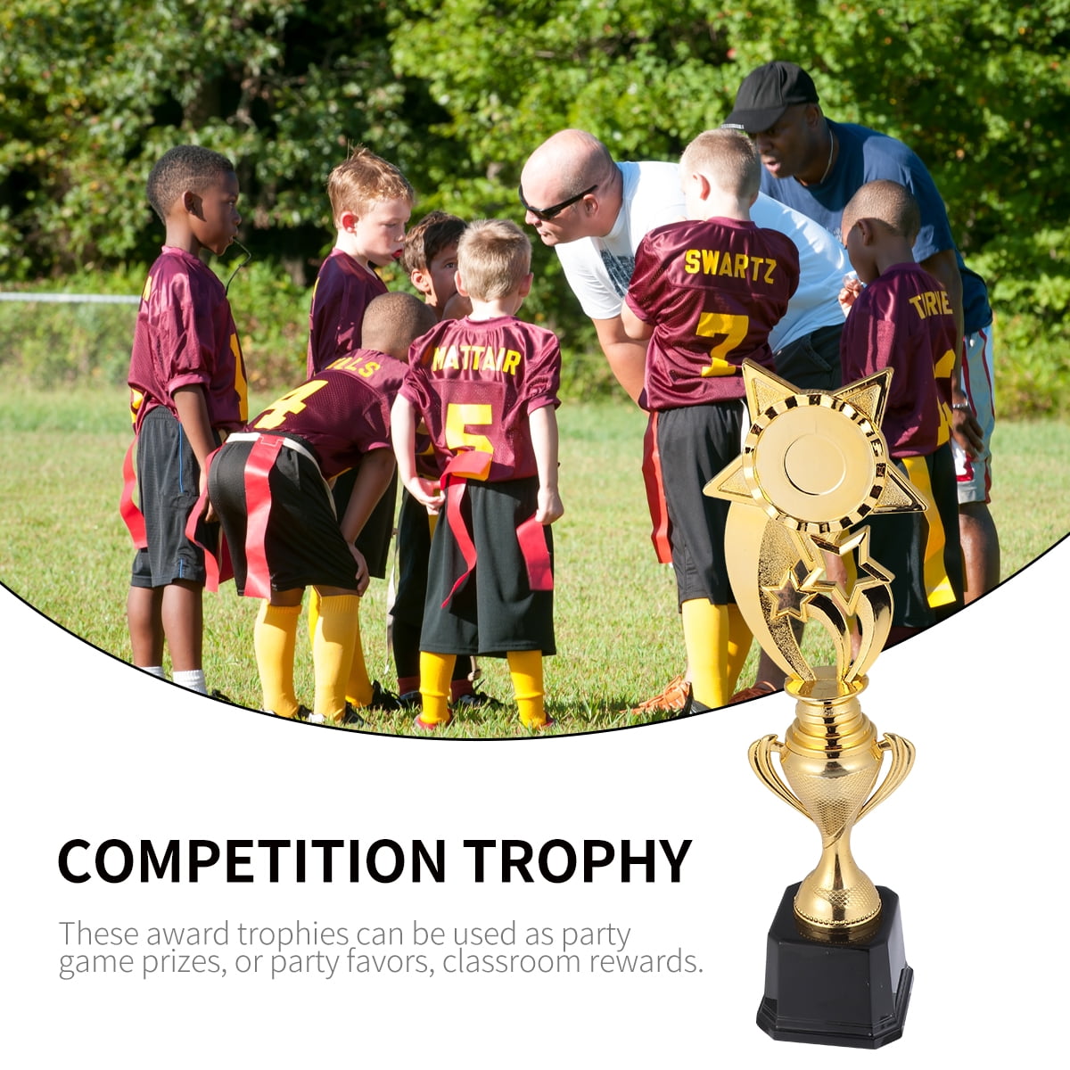Masteelf 2 pcs Competion Trophy Kids Sports Reward Creative Awards Trophy
