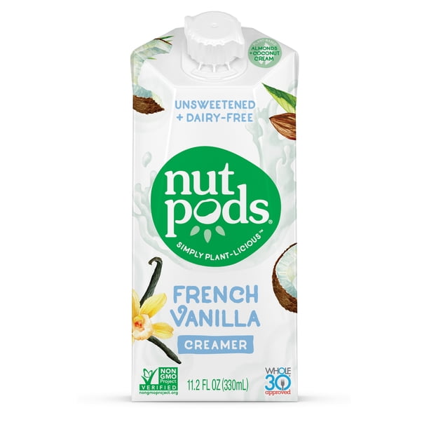Download Nutpods Unsweetened French Vanilla Liquid Coffee Creamer 11 2 Fl Oz Container Dairy Free Keto Non Gmo Made From Coconut And Almond Walmart Com Walmart Com