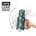 thumbnail image 3 of Green Christmas Snowflake Pattern Tumbler with Handle and Lid,40oz Double Wall Vacuum Insulated Tumbler,Cups Gift for Women and Men, 3 of 7