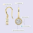 thumbnail image 2 of 10 Carat IGI Certified Round Shape Lab Grown Diamond Earrings | 14K Yellow Gold | Bella Vintage Dangling Lab Diamond Earrings | Prong Setting | FG-VS Quality Friendly Diamonds, 2 of 6