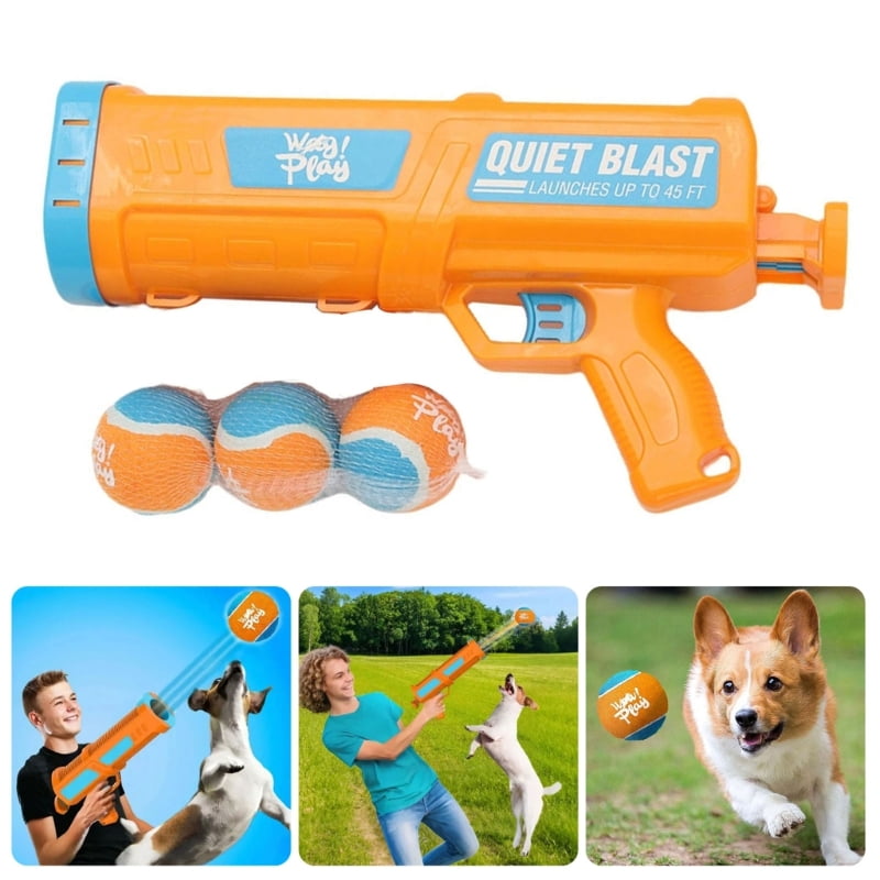 AOOOWER Interactive Fetches Machine For Active Pet Effortlessly Loading Tennis Ball Thrower