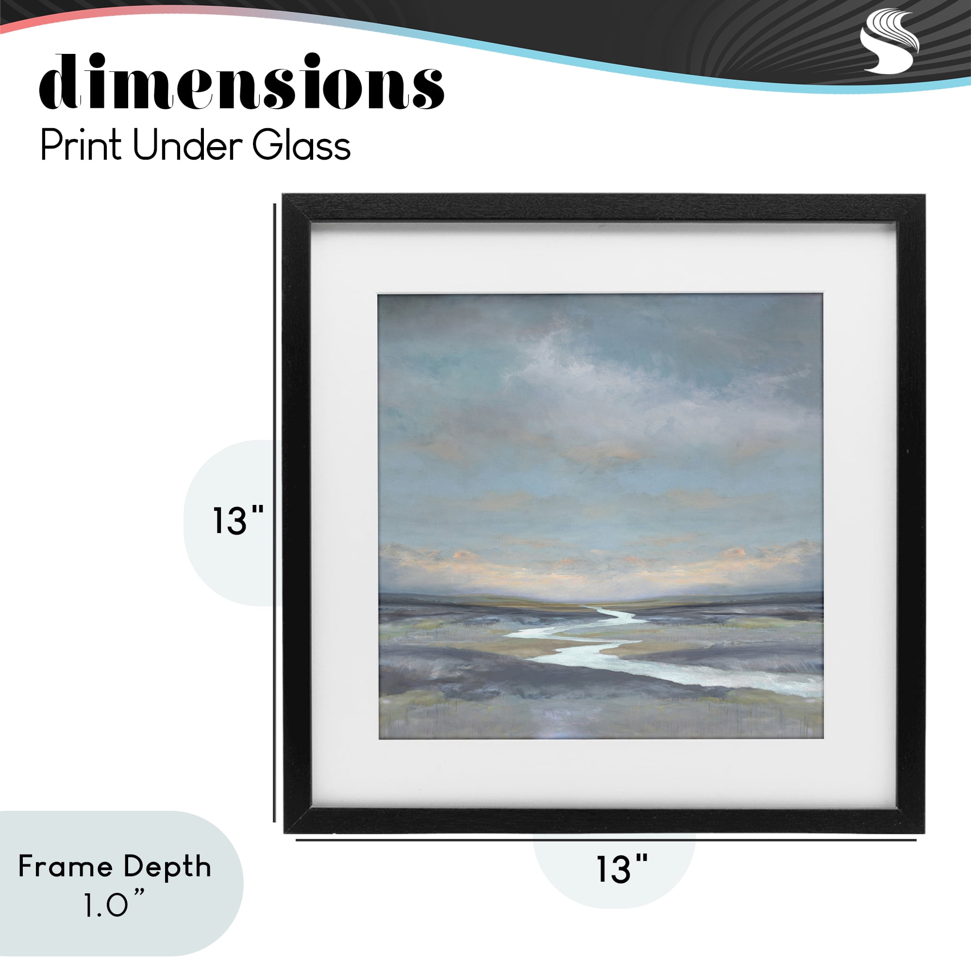 Stupell Industries Riverbend Misty Atmosphere Black Framed Print Under Glass, design by Christy McKee