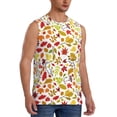 thumbnail image 2 of Kdxio Colorful Leaves for Men's Muscle T-shirt,Sleeveless for Workout Running Athletic Gym Lounge Casual, 2 of 7
