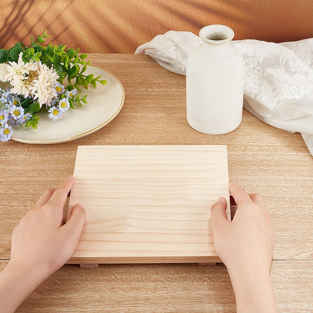 2pcs Wood Clay Cutter Base Plate Clay Modeling Tool Square PapayaWhip 20x20x2.3cm