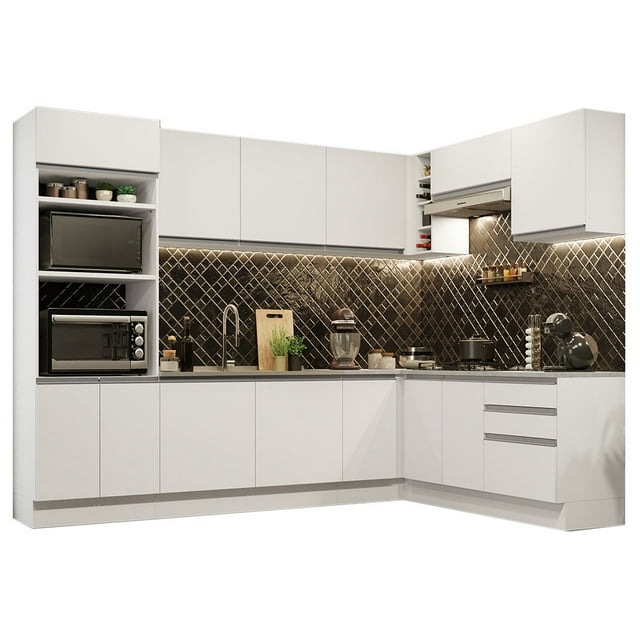Cocina Integral Completa Esquinera Madesa Glamy 01 479cm Blanco