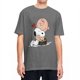 thumbnail image 1 of Camiseta de dibujos animados de Charlie Brown y Snoopy con forma de corazón de Peanuts, camisetas de manga corta, camisetas de algodón de cuello redondo de gran tamaño, 1 of 5