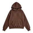 thumbnail image 3 of Women Studded Decor Pullover Hoodie, Long Sleeve Drop‑Shoulder Hooded Sweatshirt with Kangaroo Pocket, Casual Street‑Chic Loose Fit Outfits for Spring Streetwear Fall Daily Wear, 3 of 3