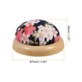 thumbnail image 2 of Unique Bargains Pin Cushion Wooden Base Japanese Style Round Pincushion, Black, 2 of 5