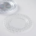 thumbnail image 2 of Balsa Circle 10 Pieces 7" Disposable Plastic Round Plates Basketweave Edge Clear, 2 of 6