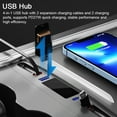 thumbnail image 6 of 4 in 1 USB Hub Center Console Docking Station Quick Charge Multiport Hub Adapter Replacement PD 27W with Retractable Charging Cable for Tesla Model 3 Model Y, 6 of 9