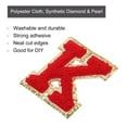 thumbnail image 3 of Uxcell 4Pcs Chenille Letter Patches Iron on Letter Patches Red K Alphabet Decorative Repair Embroidered Patches, 3 of 6